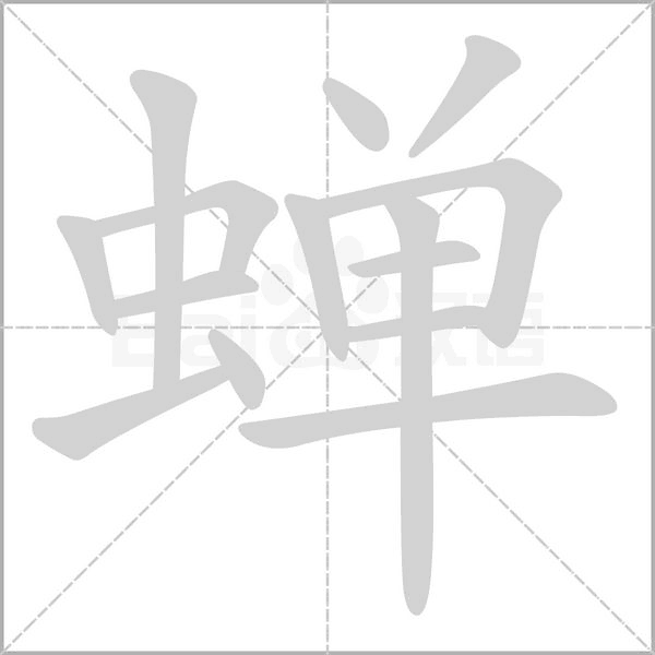 蝉组词，解读蝉组词语有哪些和蝉的拼音笔顺笔画怎么写!