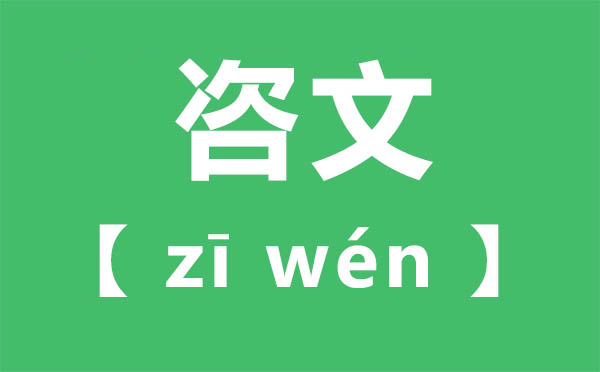 咨怎么读，解读咨的拼音、咨是什么意思、组词及笔顺 